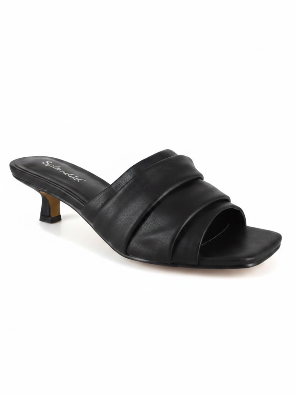 Splendid Harvey Sandal, black with kitten heel, size 10